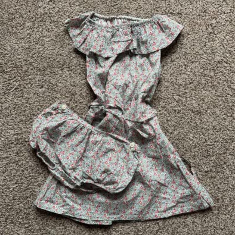 8-9yr Mabo 100% cotton dress w/ bloomers